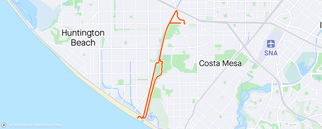 Map of the activity, Test Run New Bike