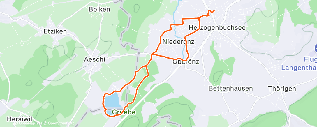 Map of the activity, Lauf am Nachmittag