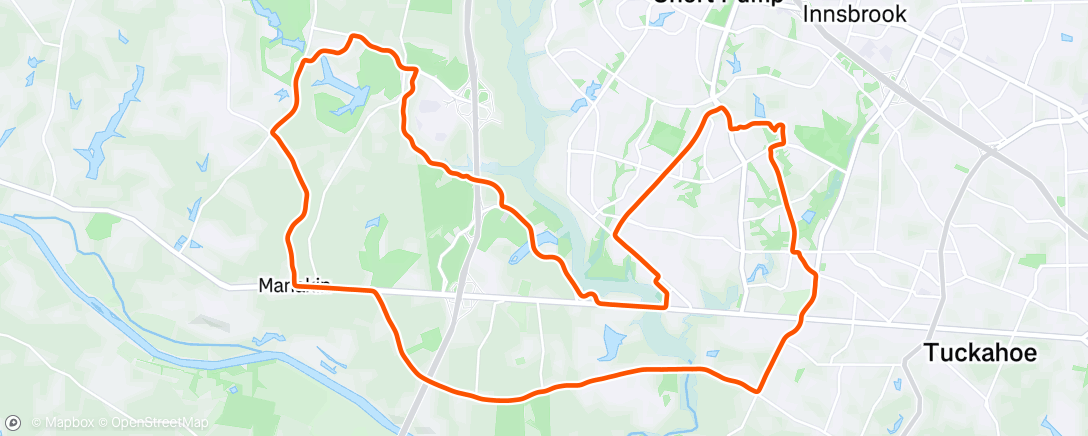 Map of the activity, Morning Ride