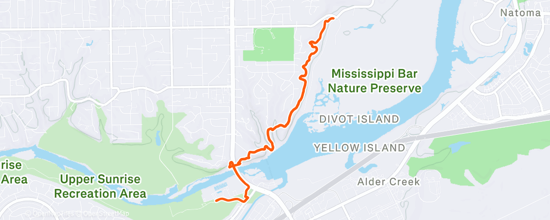 Map of the activity, Morning Run