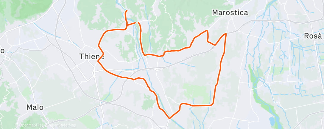 Mapa de la actividad (Ciclismo)