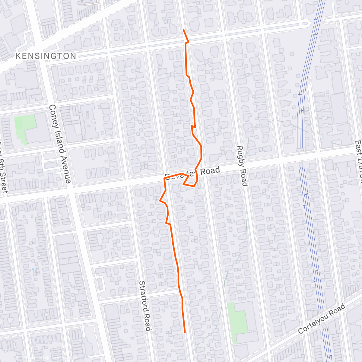 Map of the activity, Amanda took Rocky for a walk with his Fi Smart Collar