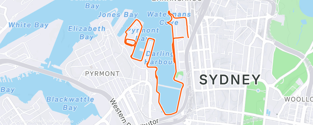 Map of the activity, Lunch Run