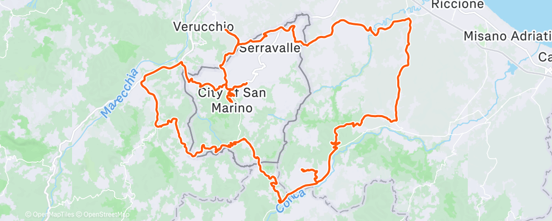 Map of the activity, Morning Ride