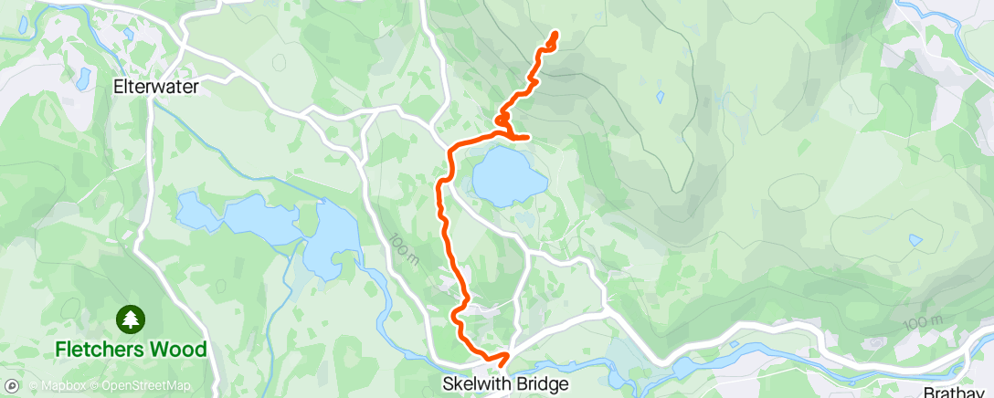 Map of the activity, Ambleside, Lake District National Park