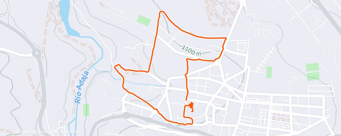 Map of the activity, Evening Trail Run