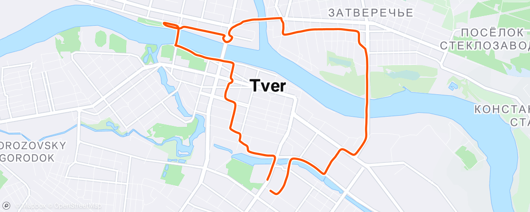 Mapa de la actividad (Дневной забег)