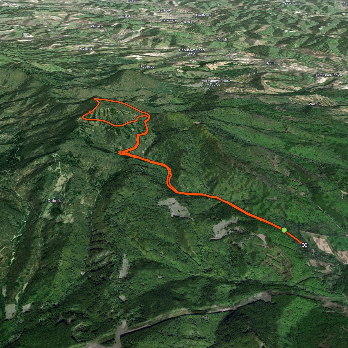 Map of the activity, 25x Šimonka