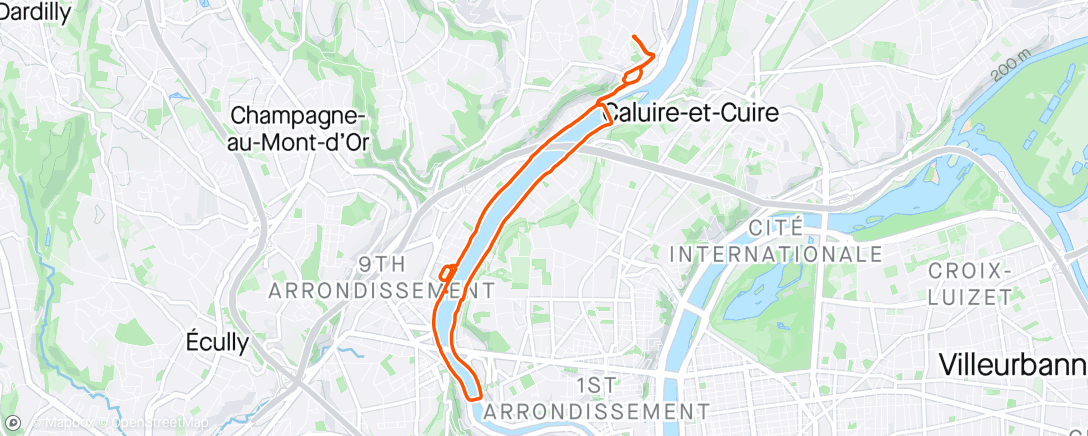 Map of the activity, Footing du mercredi soir