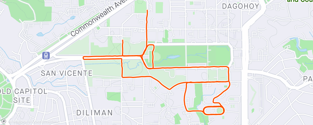 Map of the activity, Afternoon Run