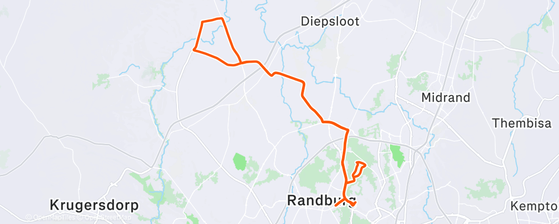 Mapa da atividade, Morning Ride