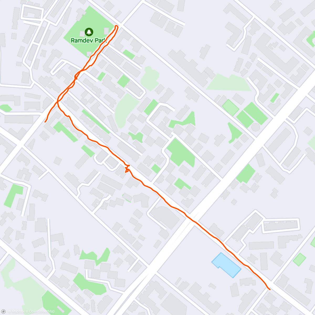 Map of the activity, Run for fun