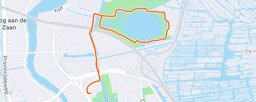 Map of the activity, Afternoon Run