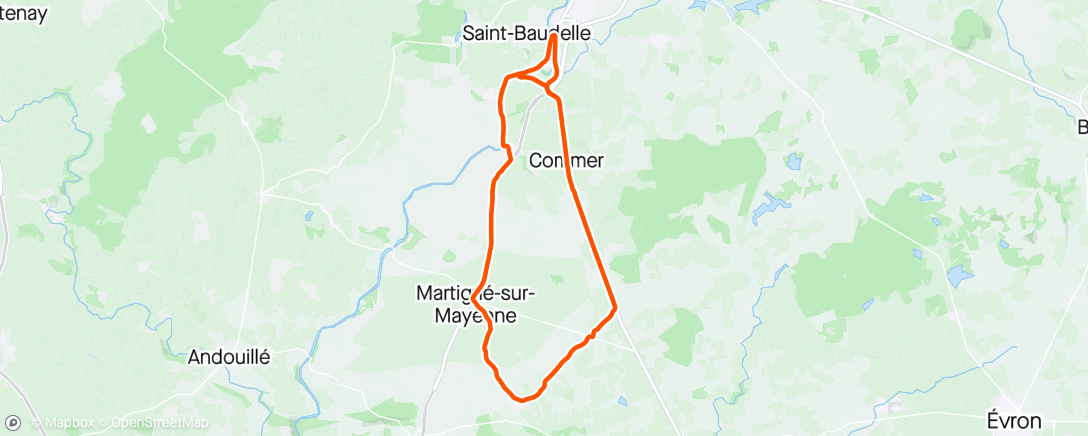 Map of the activity, Sortie vélo dans l'après-midi
