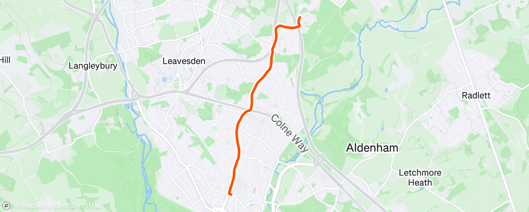 Map of the activity, Afternoon Ride