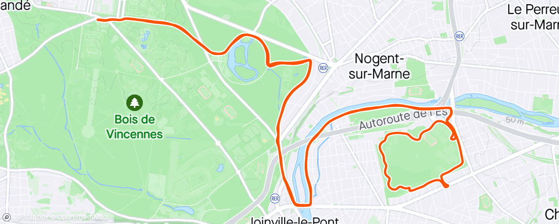 Map of the activity, 🦟 Course à pied en soirée 🪰