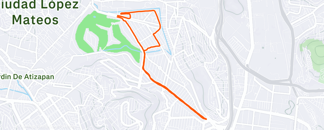 Map of the activity, Morning Run