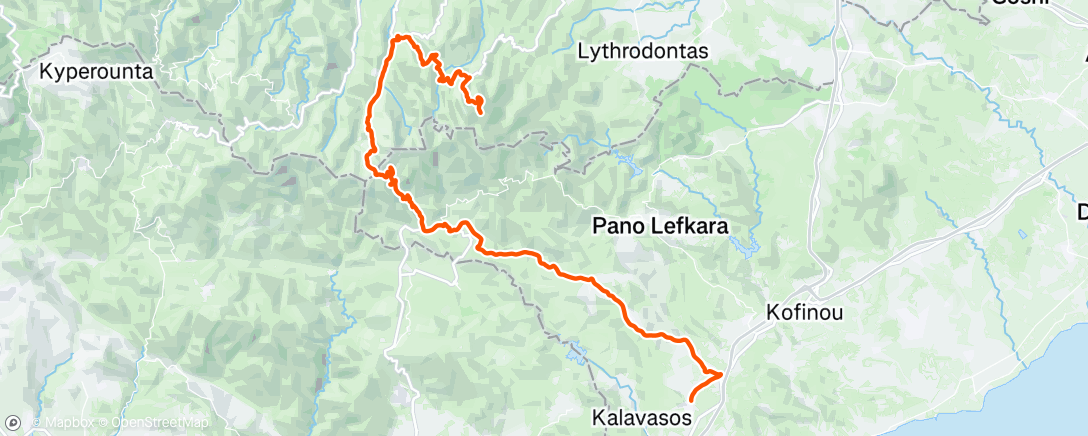 Map of the activity, Toxni Kionia race