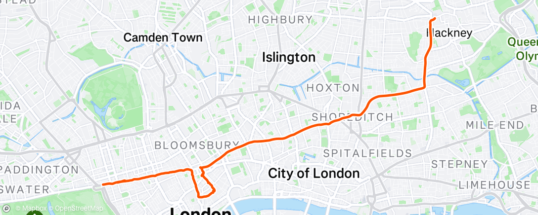 Map of the activity, Afternoon Walk