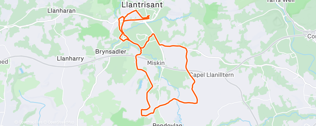 Map of the activity, Vale loop Long run with Payne & Liv