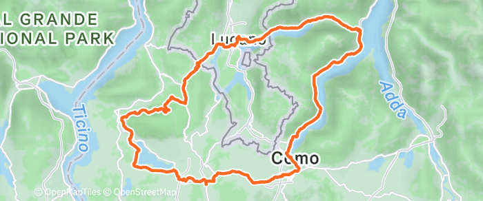 Route map of Biandronno Loop