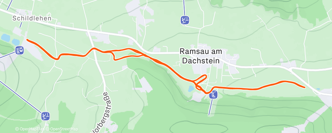 Map of the activity, Cross-Country SKIING