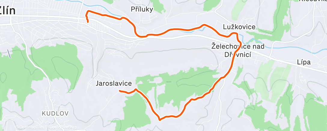 Map of the activity, Afternoon Walk