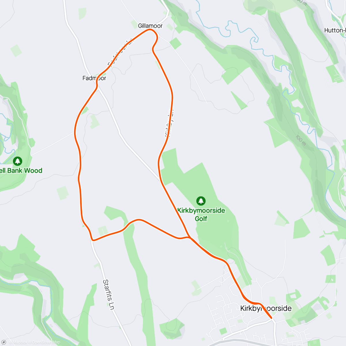 Map of the activity, Kirkbymoorside 10k, pacing daisy to 4th female overall, 1st u-18, really hot out there today not complaining😎