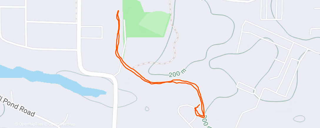 Map of the activity, Afternoon Hike