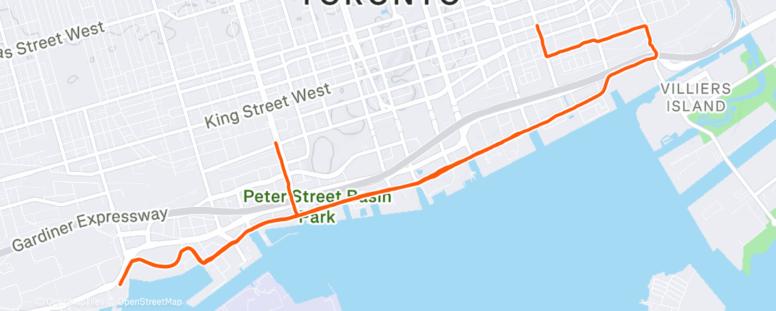 Map of the activity, Morning Run