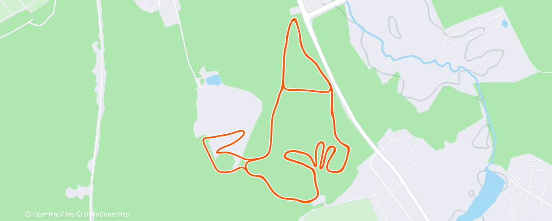 Map of the activity, Северный лыжный заезд (вечер)