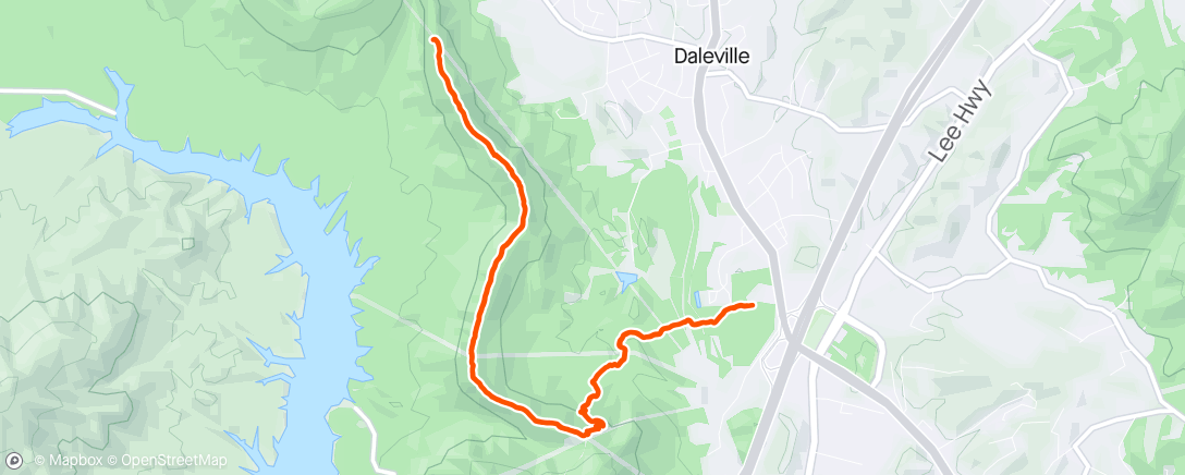 Map of the activity, Hay rock hike