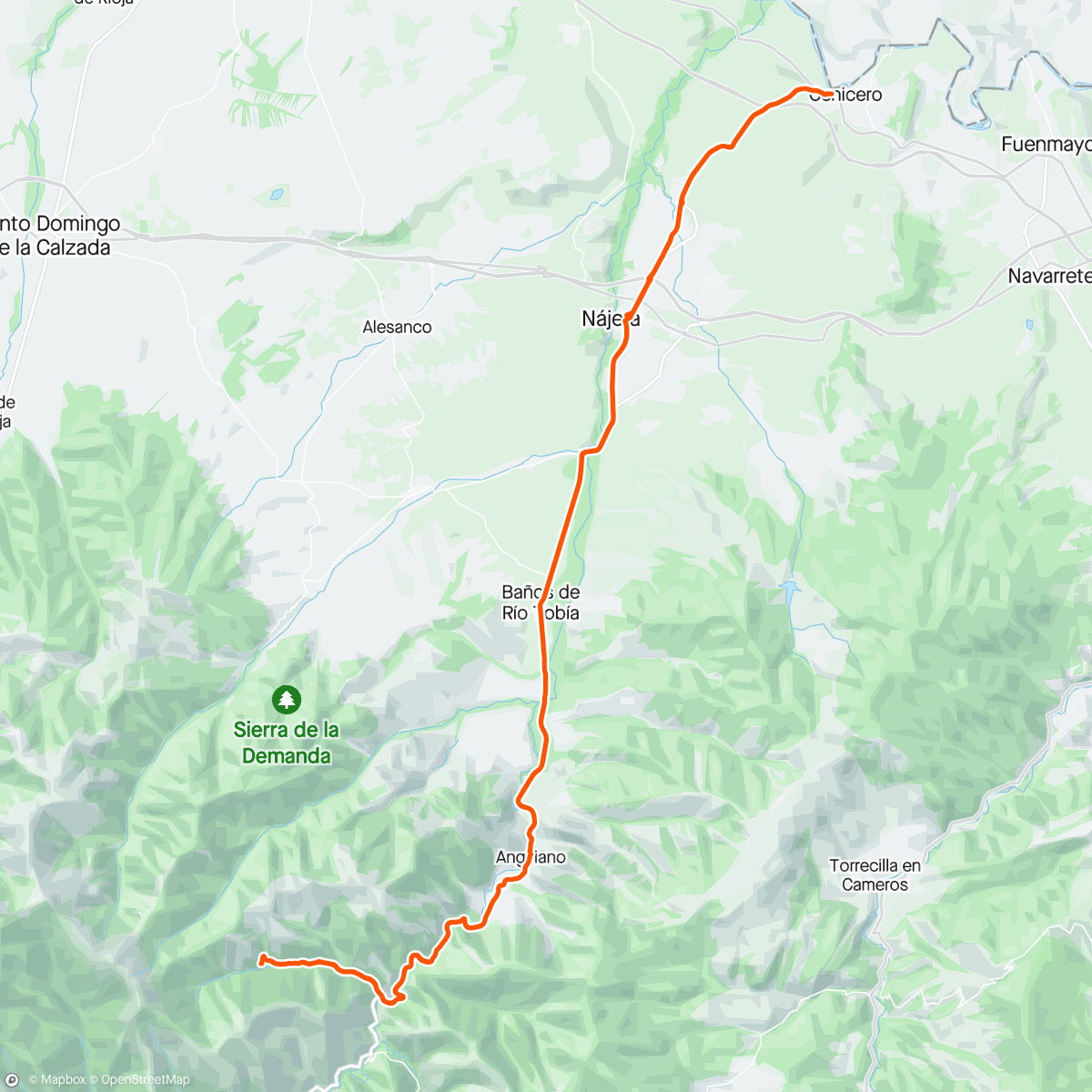 Map of the activity, Valvanera