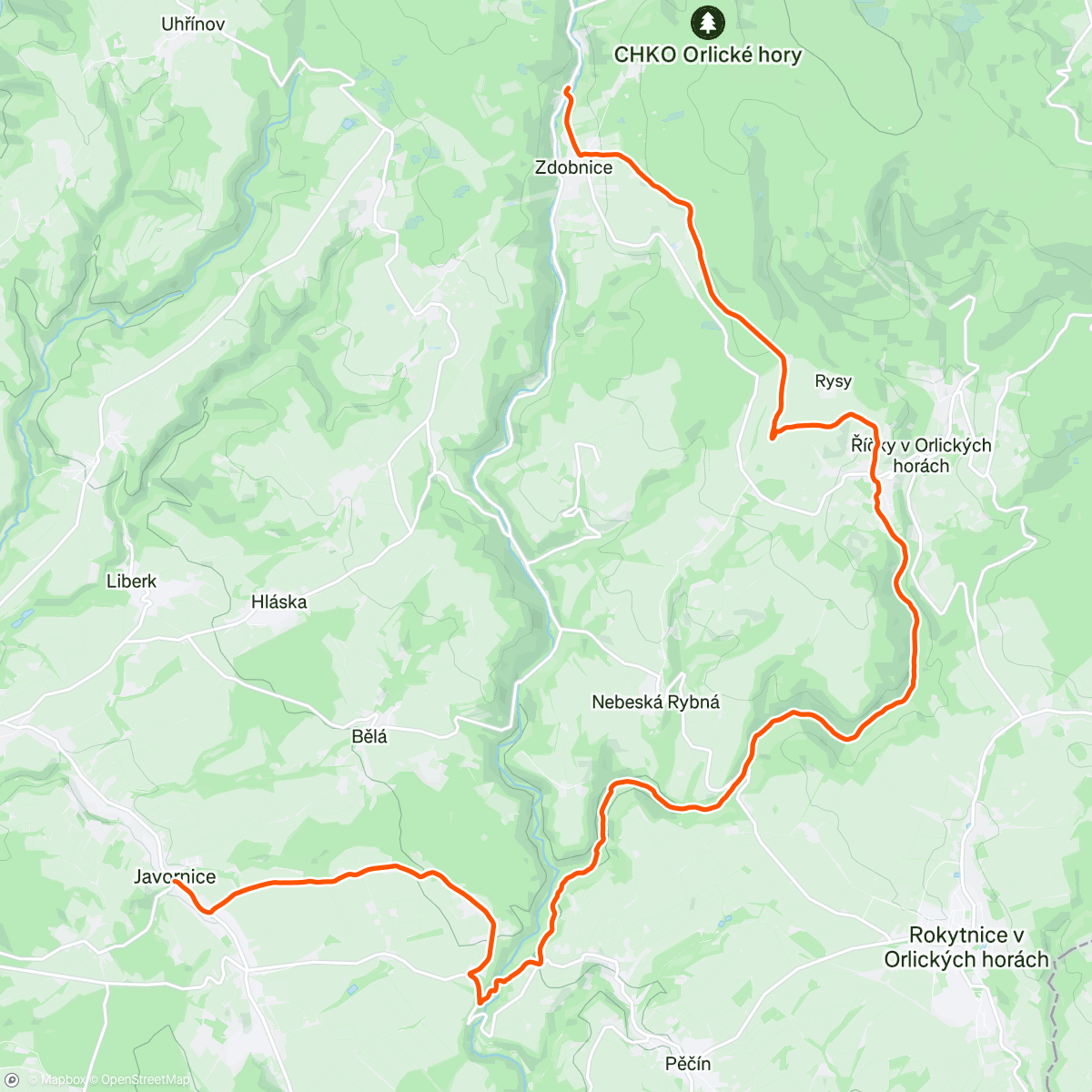 Mapa de la actividad, KAM Silvestr #4 Tradiční silvestrovský celochatový výběh ve čtyřech