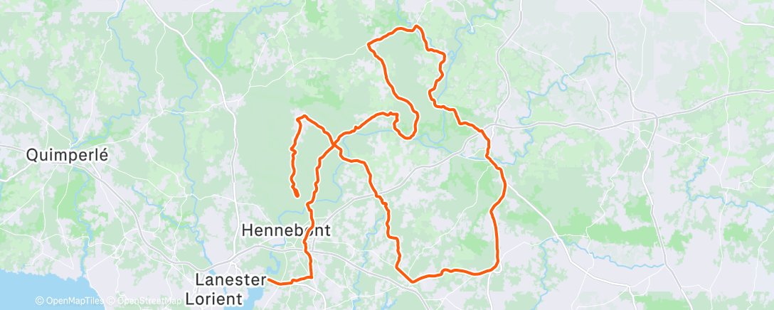 Map of the activity, Cyclisme