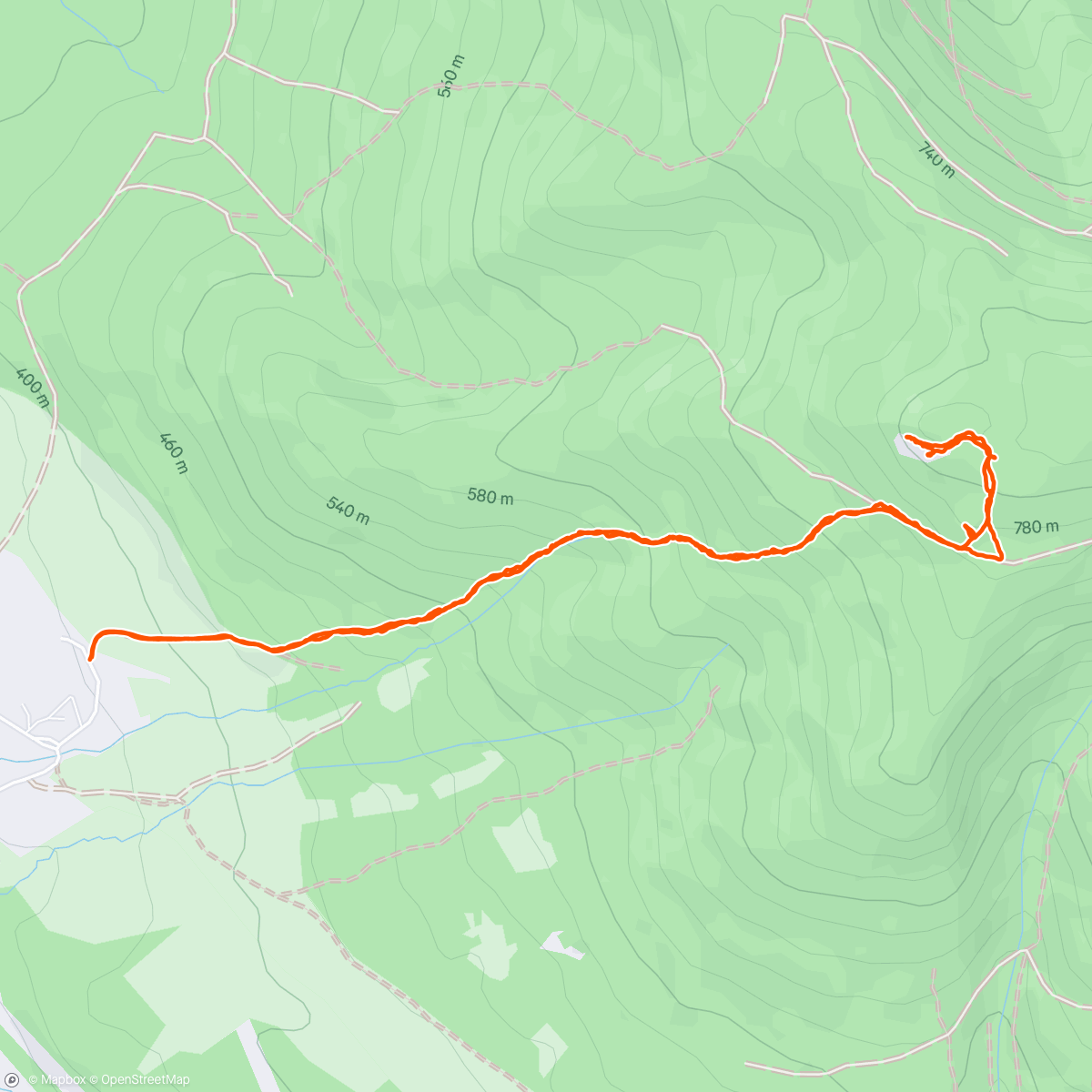 Map of the activity, Žarnov Hike