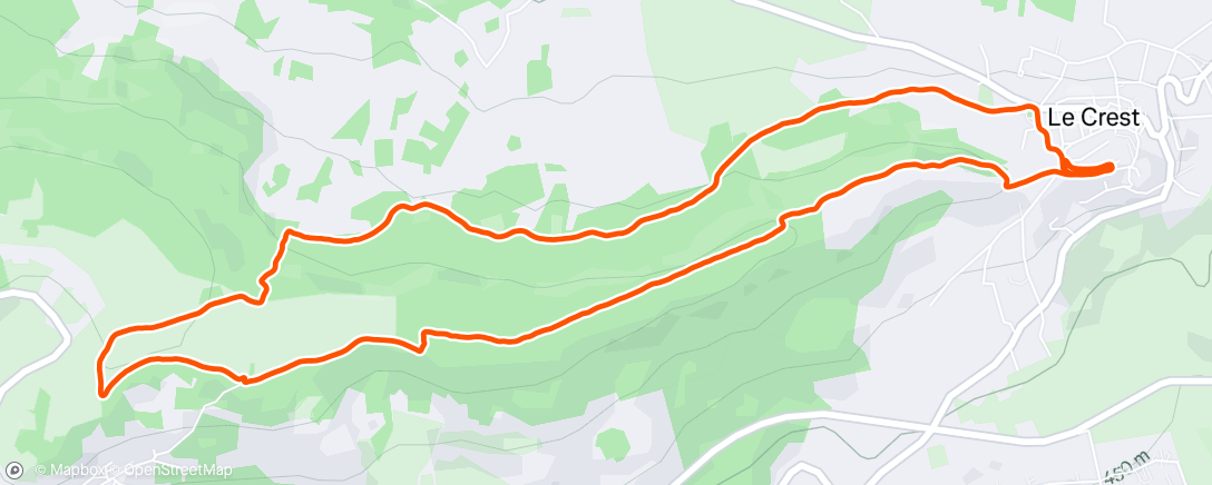 Kaart van de activiteit “Course à pied dans l'après-midi”