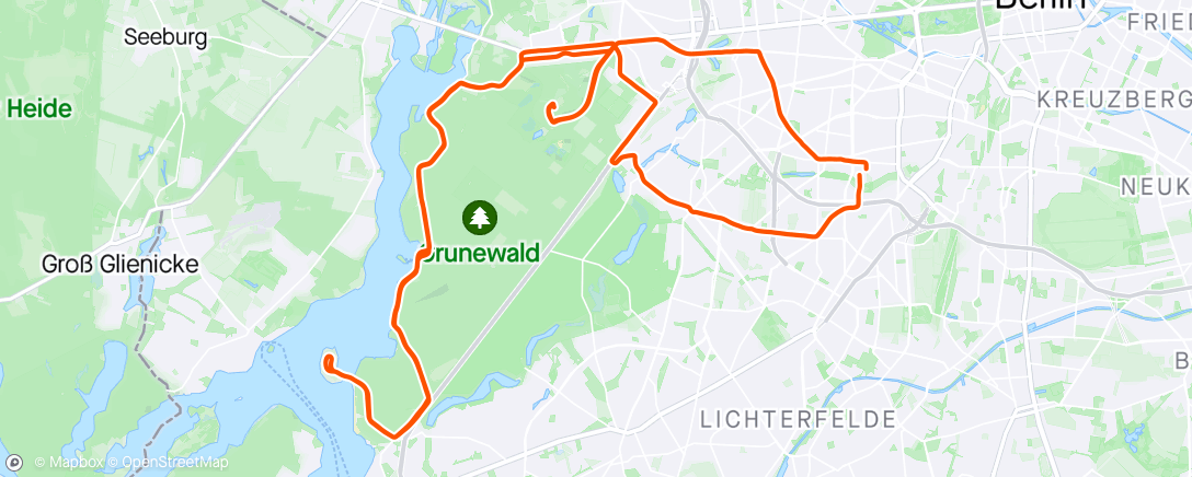 Map of the activity, Grunewald uphills, the complete collection