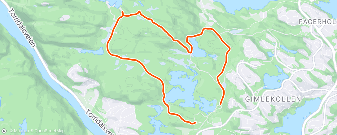 Map of the activity, Gågging i Kristiansand