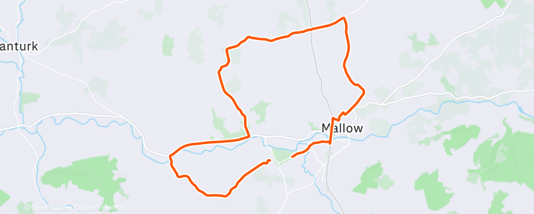 Map of the activity, Lunch Ride