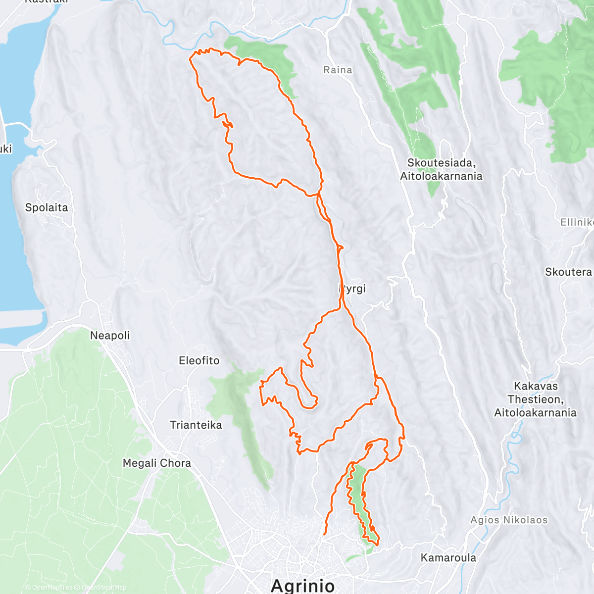 Map of the activity, Morning Trail Run