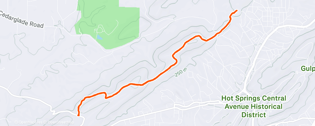 Map of the activity, Afternoon Hike