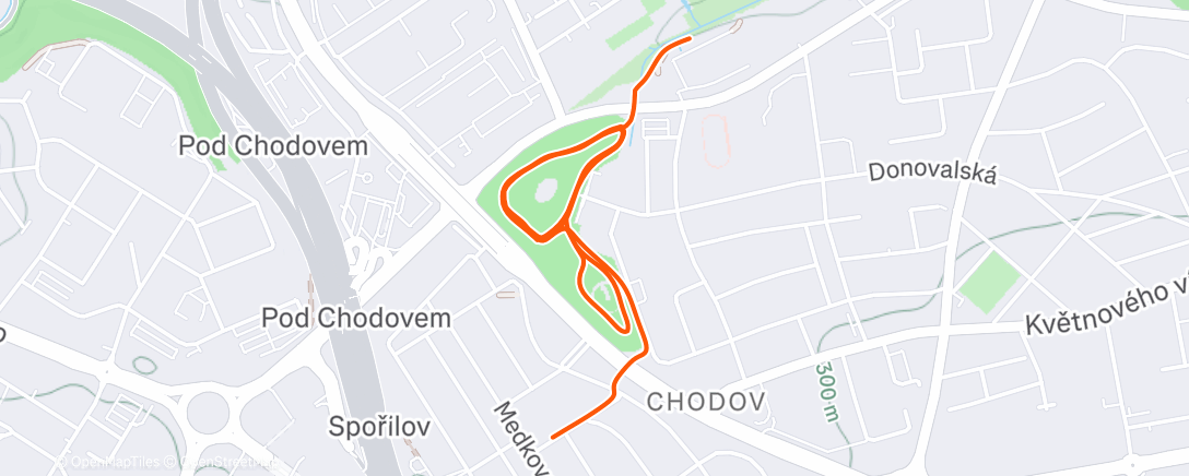 Map of the activity, Morning Run