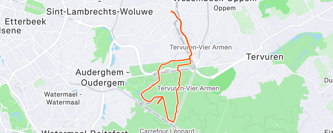 Map of the activity, Purge + 15' décrassage