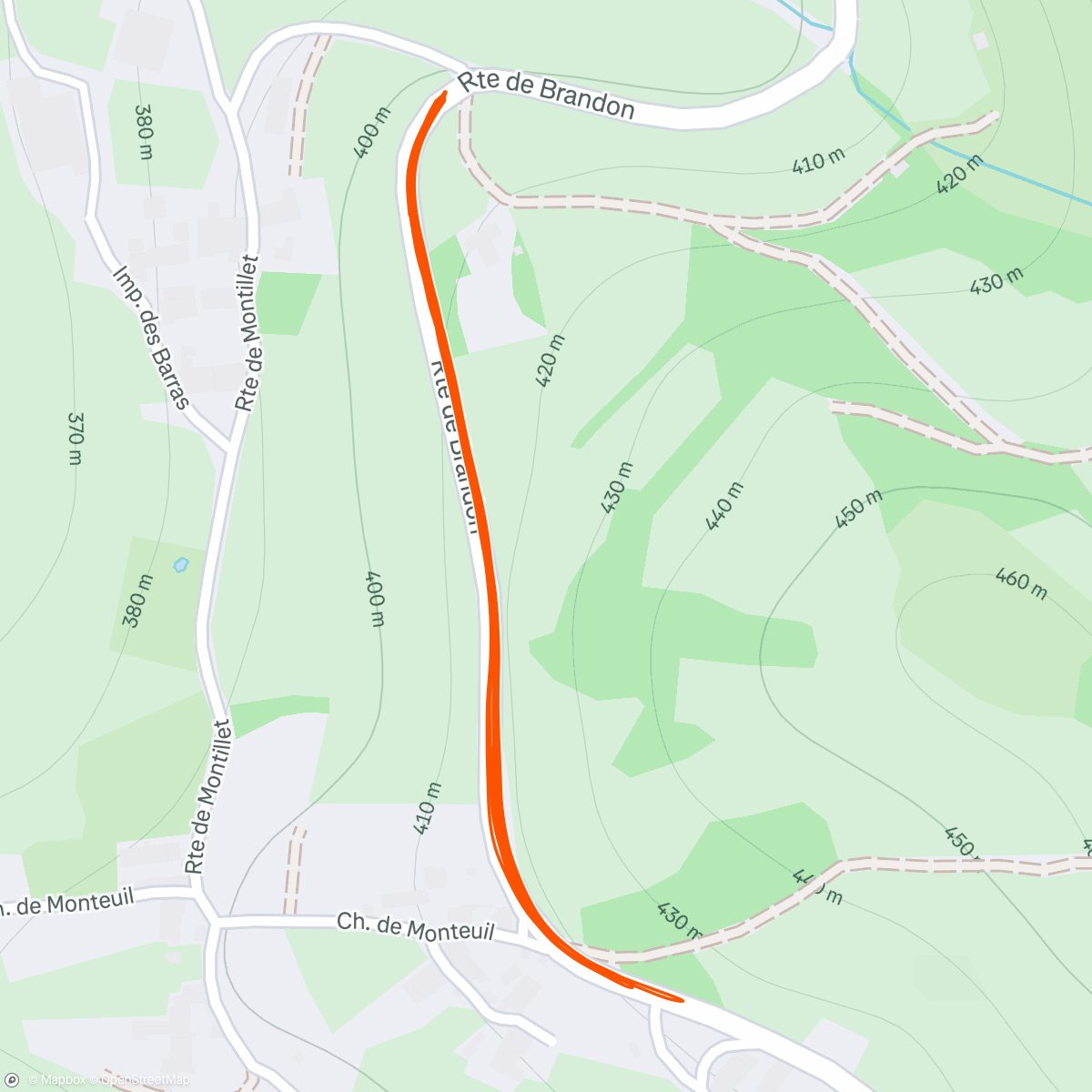 Map of the activity, Course à pied 🏃🏻· Hors objectif 🥱 · Ça glisse ☃️