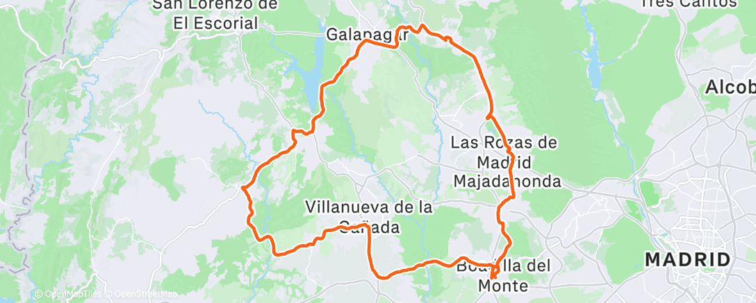Map of the activity, Morning Ride