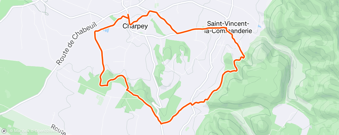 Map of the activity, Trail dans l'après-midi 🐶