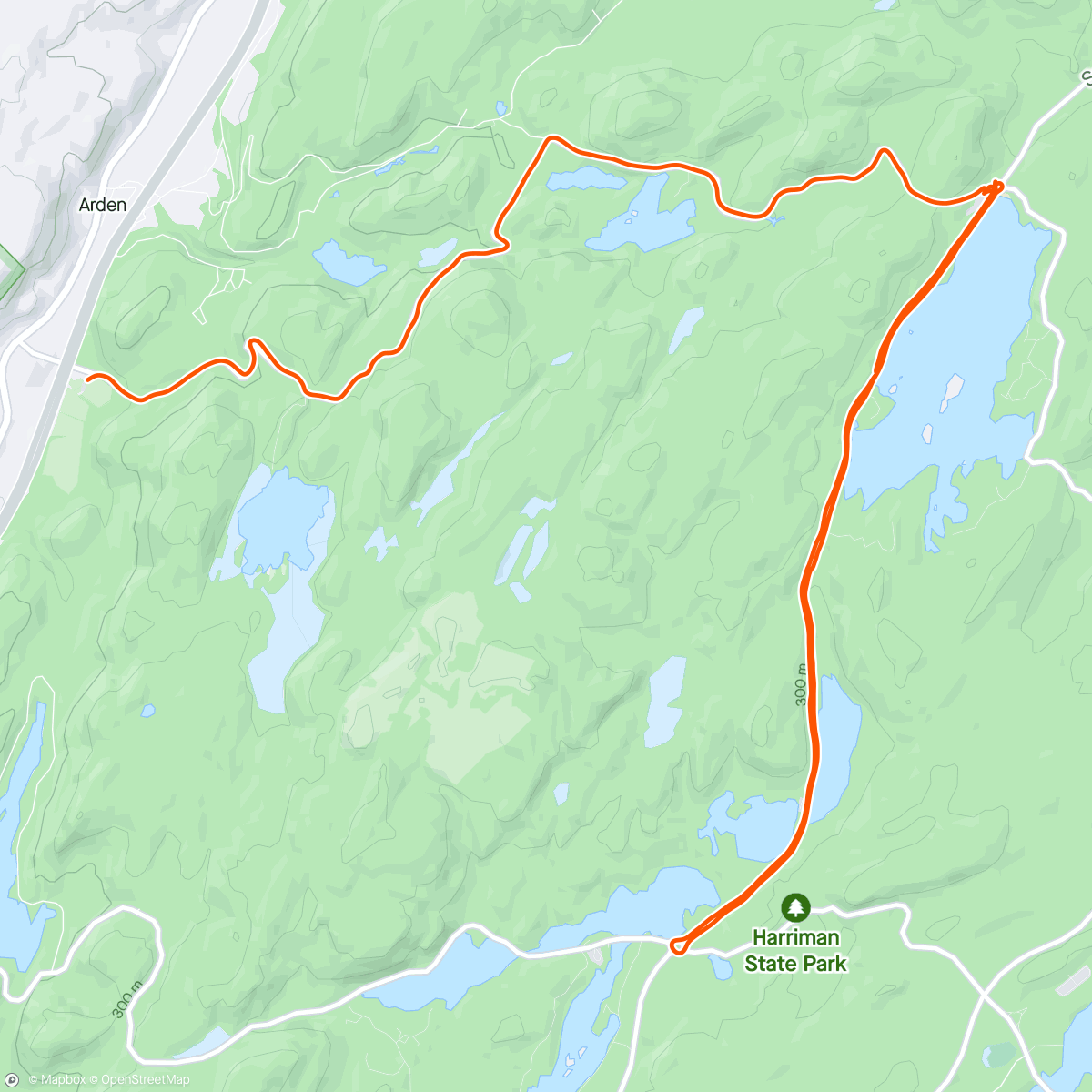 Map of the activity, Tuesday Harriman Run AMAZING 🙋‍♀️🙋‍♂️☀️