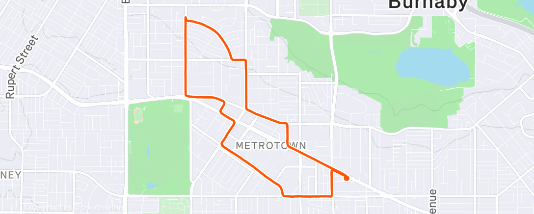 Map of the activity, Cycling - wheel delivery