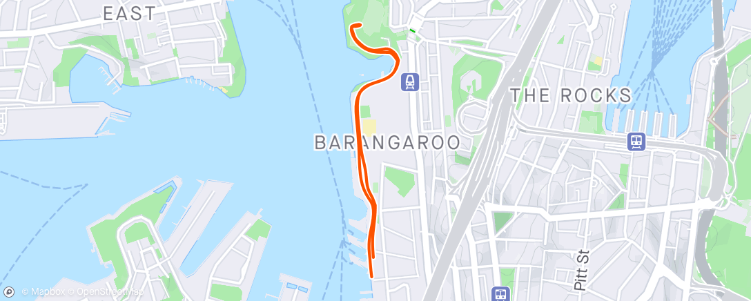 Map of the activity, 10x Stairs Barangaroo